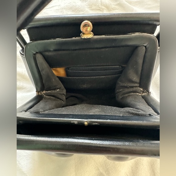 Vintage Saks Fifth Avenue Black Leather Purse - Picture 5 of 8